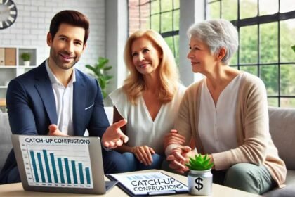 Financial Advisor Explaining Catch-Up Contributions